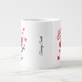 Taza De Café Gigante Moderno y gracioso "Sé mi San Valentín"