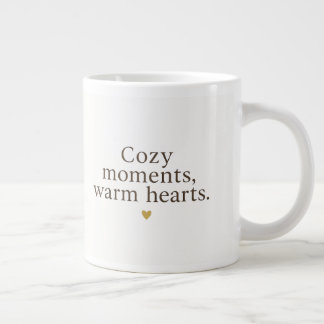 Taza De Café Gigante Momentos Acogedores, Corazones Cálidos | Navidad M