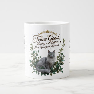 Taza De Café Gigante Momentos Meowgicos Jumbo Mug