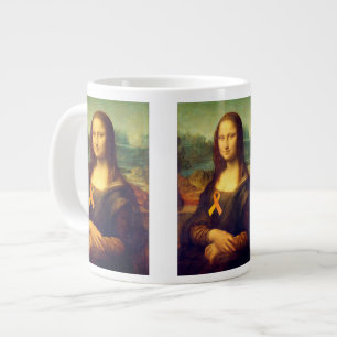 Taza De Café Gigante Mona Lisa Con Cinta Naranja