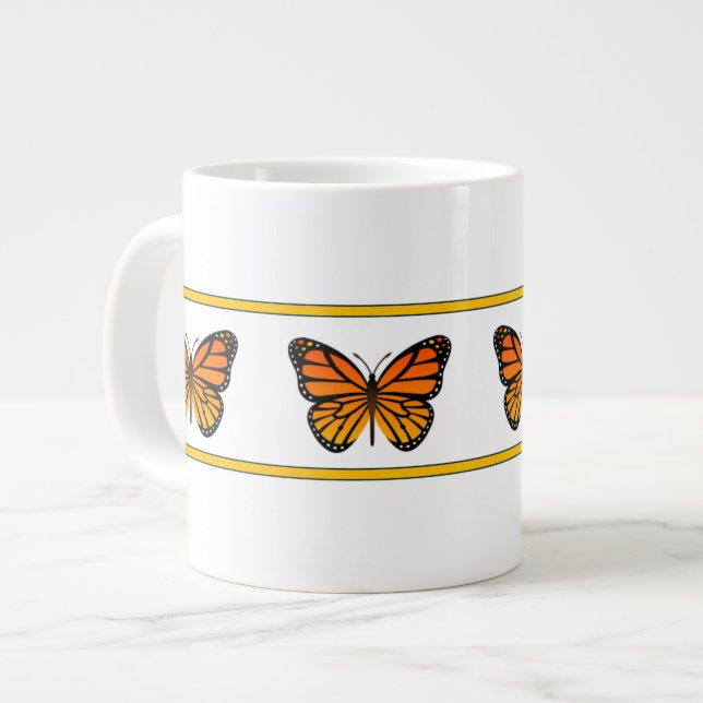 Taza De Café Gigante Monarca amarilla (colección Bridget) (Izquierda)