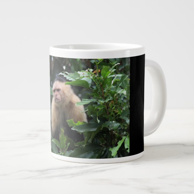Taza De Café Gigante Mono Capuchino, Panamá, jungla, fotografía (Derecha)
