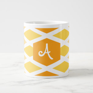 Taza De Café Gigante Monograma de Diamante Ombre Sunshine