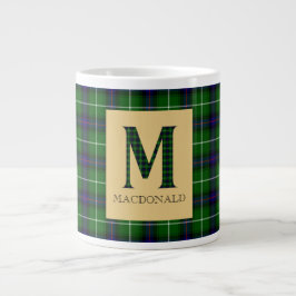 Taza De Café Gigante Monograma de MacDonald Tartan M