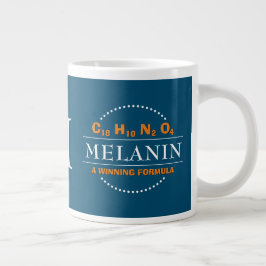 Taza De Café Gigante Monograma VERDE AZULADO de fórmula ganadora de MEL