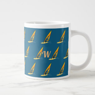 Taza De Café Gigante Monograma Windsurf Gigante Coffee Mug