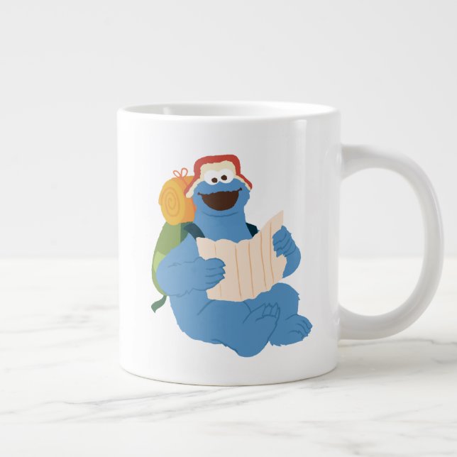 Taza De Café Gigante Monstruo de las Galletas Leyendo un Mapa (Derecha)
