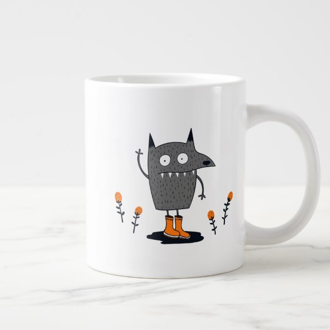 Taza De Café Gigante Monstruo de ondulación divertida (Derecha)