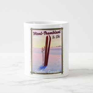 Taza De Café Gigante Mont-Tremblant poster de Esquí de Quebec.