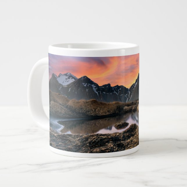 Taza De Café Gigante Montañas | Montaña Vesturhorn Islandia (Izquierda)