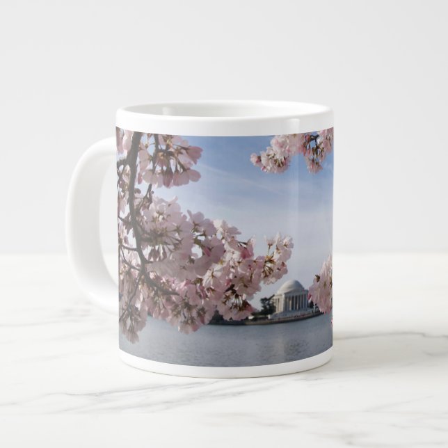 Taza De Café Gigante Monumentos | Flores de cerezo conmemorativas de Je (Izquierda)
