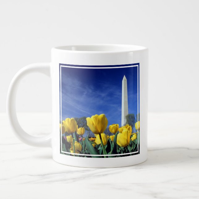 Taza De Café Gigante Monumentos | Monumento a Washington en primavera (Izquierda)