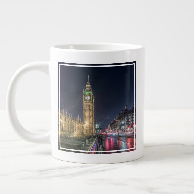 Taza De Café Gigante Monuments | Big Ben at Night (Izquierda)