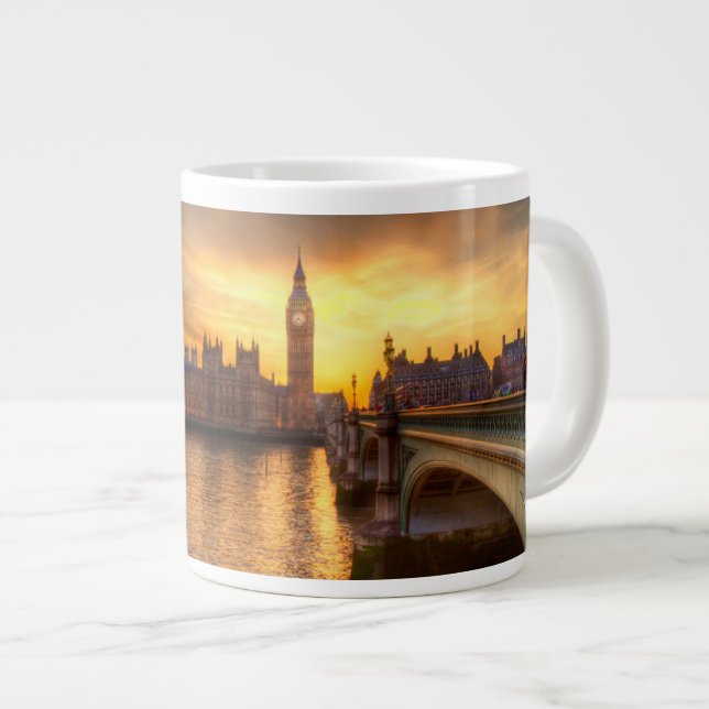 Taza De Café Gigante Monuments | Big Ben & Houses of Parliament (Derecha)