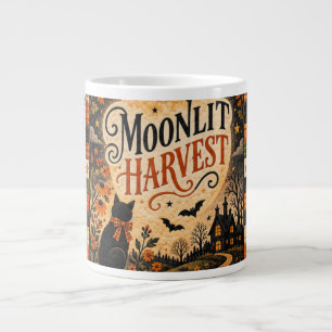 Taza De Café Gigante Moonlit Harvest Vintage Halloween Patchwork