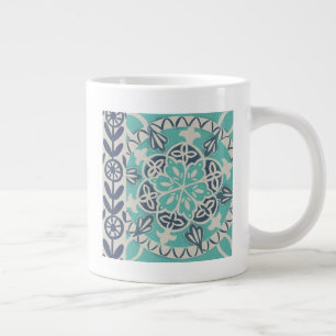 Taza De Café Gigante Mosaico azul I