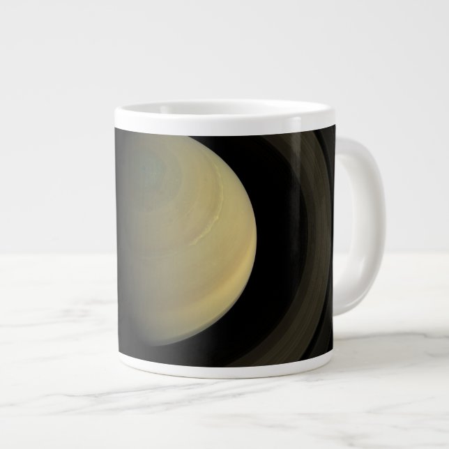 Taza De Café Gigante Mosaico Del Planeta Saturno Y Sus Anillos Principa (Derecha)