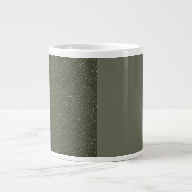Taza De Café Gigante Moss Green Two-Tone Personalizado Mug (Frente)