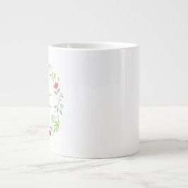 Taza De Café Gigante Mother's day floral green superhero mom