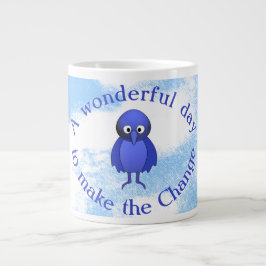 Taza De Café Gigante Motivación del pájaro azul