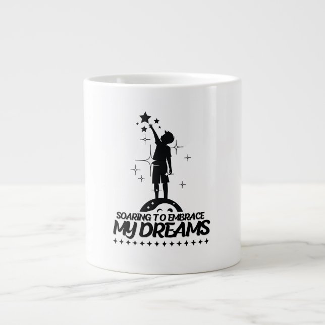 Taza De Café Gigante motivational quote design (Frente)