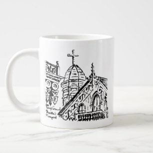 Taza De Café Gigante Motivo de Campamento por Babbie - Martha's Vineyar