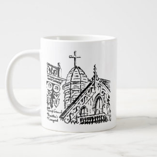 Taza De Café Gigante Motivo de Campamento por Babbie - Martha's Vineyar