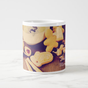 Taza De Café Gigante Motivo de Navidad con galletas, dulces y especias