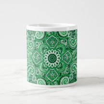 Motivo de Paisley Verde Monocromático