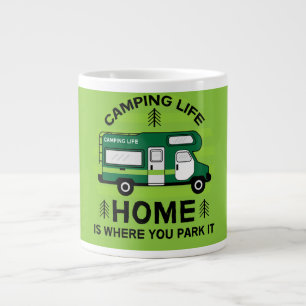 Taza De Café Gigante Motohogar RV Motorhome Camping Life Latte Mug
