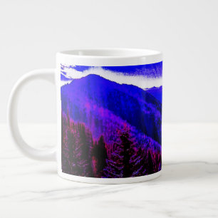 Taza De Café Gigante Mountain Blue Majesty Resumen Copa de Café