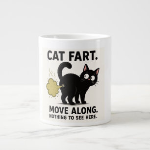 Taza De Café Gigante Mover Gaseosa de Gato Nada Que Ver Aquí Divertido 