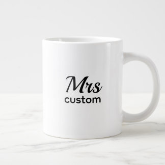 Taza De Café Gigante Mrs Custom Personalized Name Mug–Classic Minimalis