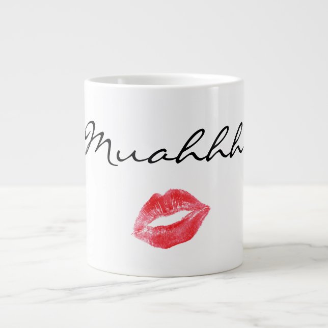 Taza De Café Gigante Muah kiss mug (Frente)