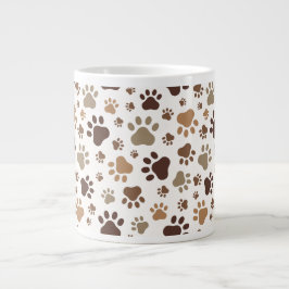 Taza De Café Gigante Muddy Paw Prints Mug
