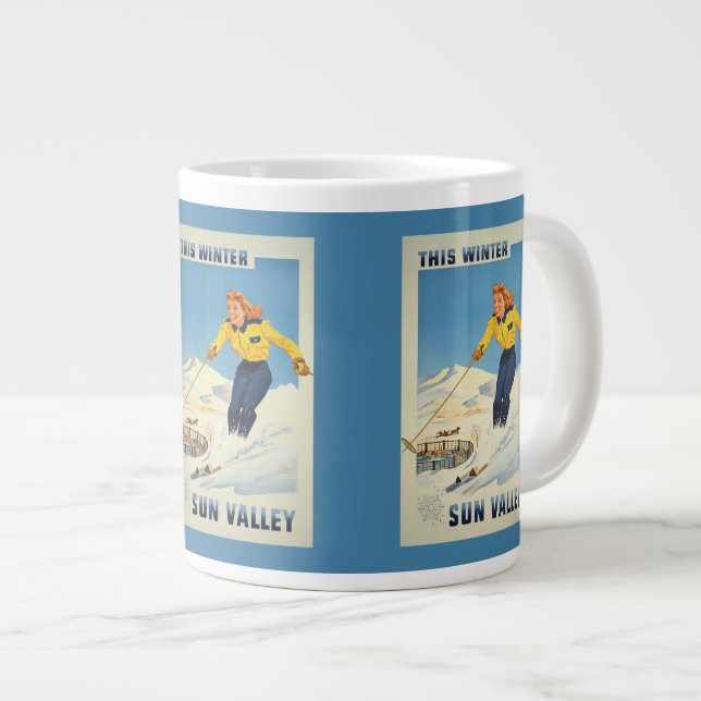 Taza De Café Gigante Muertes de Posters de viaje del Valle del Sol Idah (Derecha)