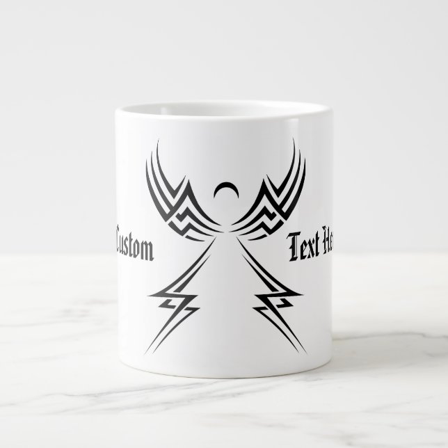 Taza De Café Gigante Muertes del personalizado Tribal Angel (Frente)