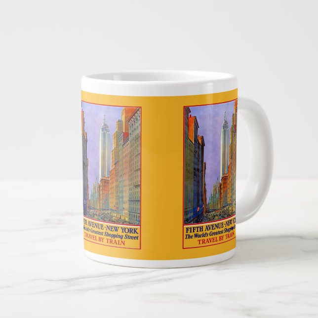 Taza De Café Gigante Muertes del Poster de Viajes de Nueva York (Derecha)