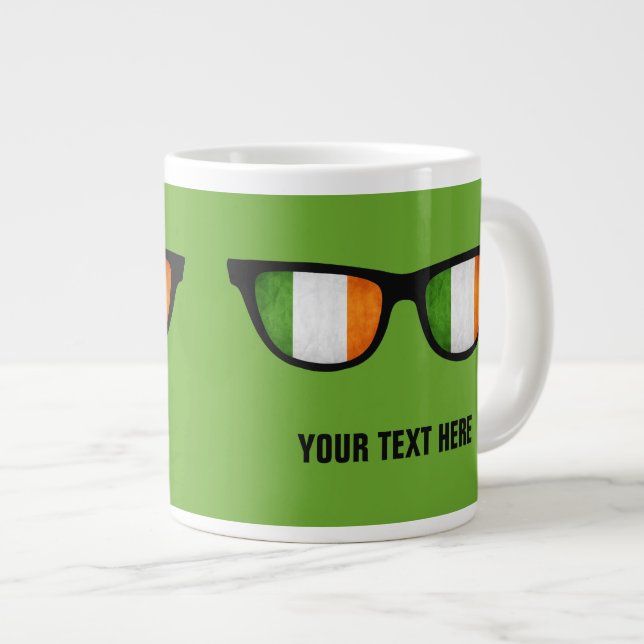 Taza De Café Gigante Muertes personalizados de Irish Shades (Derecha)