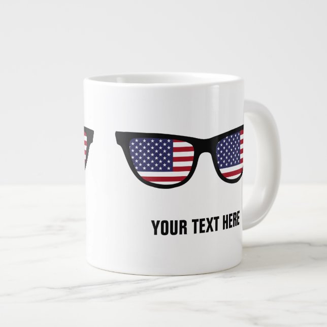 Taza De Café Gigante Muertes personalizados de USA Shades (Derecha)