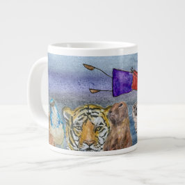 Taza De Café Gigante Mug # 2 Joanna Flying over Animals