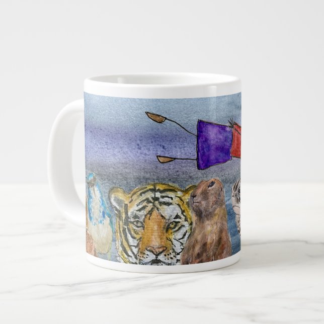 Taza De Café Gigante Mug # 2 Joanna Flying over Animals (Izquierda)