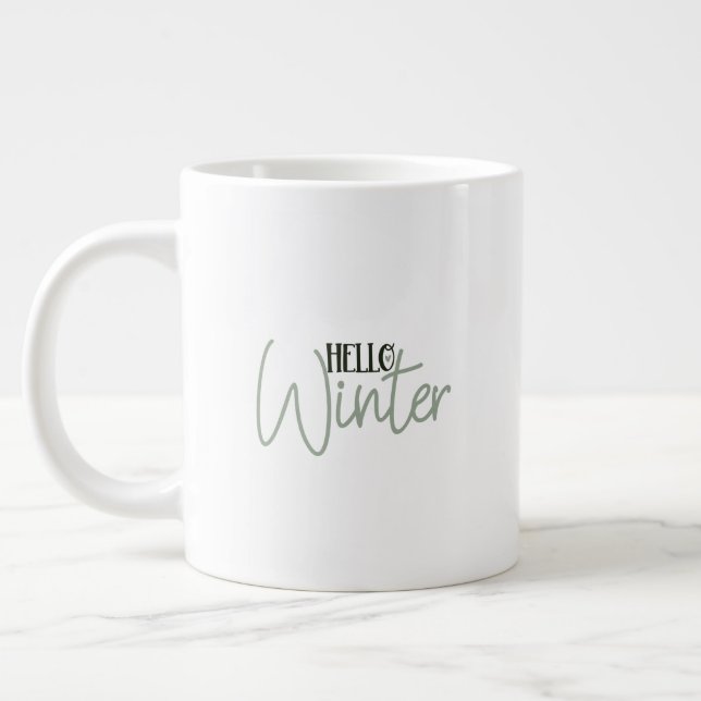 Taza De Café Gigante Mug (591 ml) - Hello Winter (Izquierda)