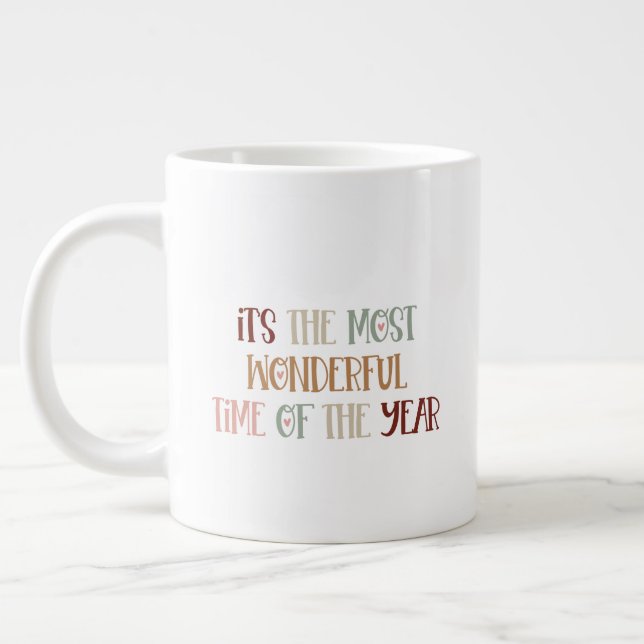 Taza De Café Gigante Mug (591 ml) - It's The Most Wonderful Time (Izquierda)