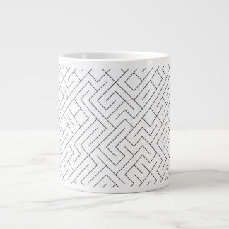 Taza De Café Gigante Mug Céramique Lignes Graphiques Labyrinthe