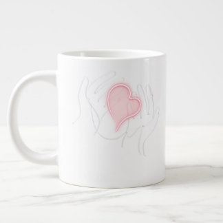 Taza De Café Gigante Mug, China ósea, regiones de la WWC + corazón