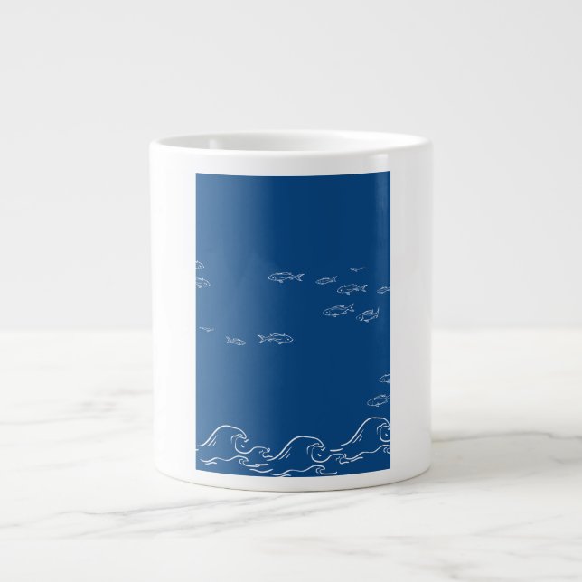 Taza De Café Gigante Mug coffee sample océan &fiche (Frente)
