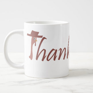 Taza De Café Gigante Mug con pavo de Acción de Gracias