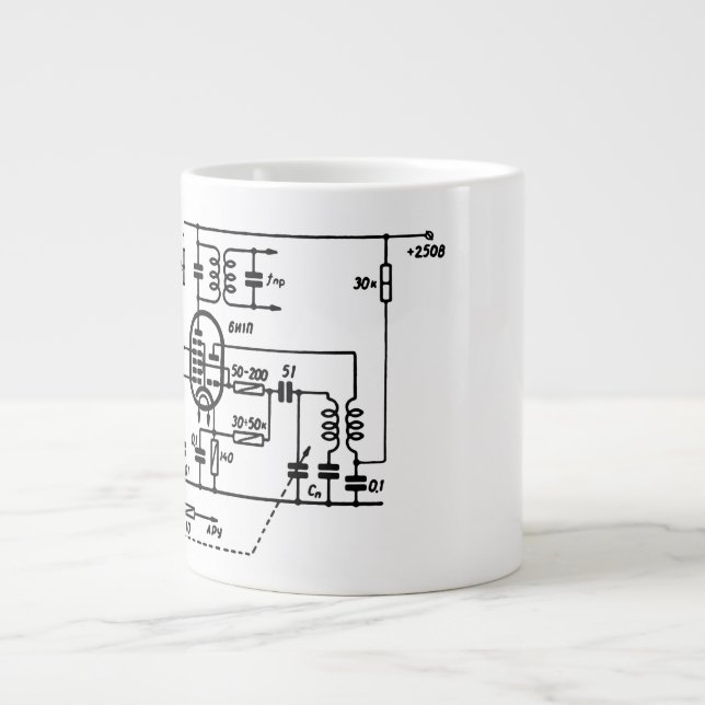 Taza De Café Gigante Mug convertidor de frecuencia ECH81 (Frente)