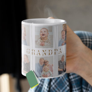 Taza De Café Gigante Mug de abuelo personalizado Fotos personalizados